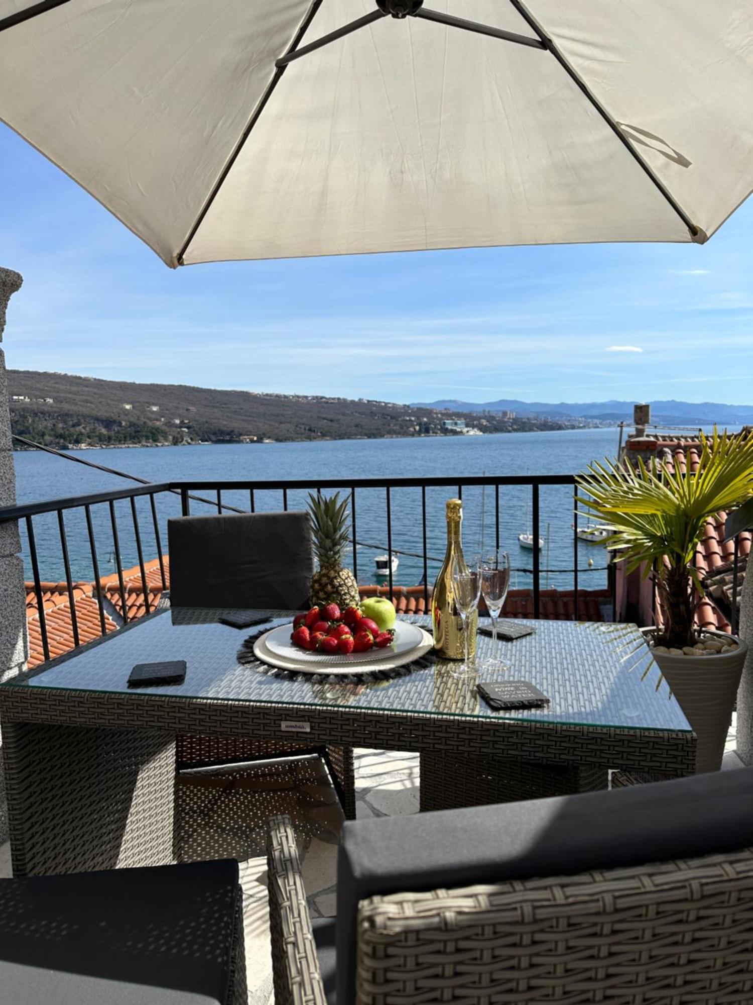 Villa Volos Apartment Karmen With Roof Terrace, Sea View, Free Private Parking オパティヤ エクステリア 写真